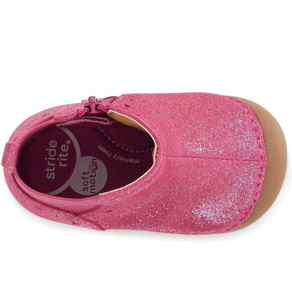 Stride Rite Unisex-Child Sm Agnes 2.0 Fashion Boot Size 3M Premium Leather Shoes - Picture 5 of 6